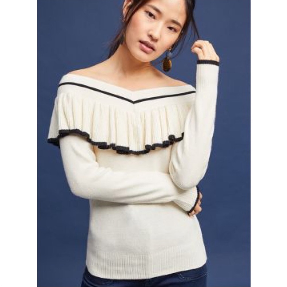 Knitted and knotted Anthropologie sweater